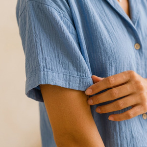 Ensemble de pyjama en gaze de coton pour femmes, respirant, écologique, en tissu musulman, vêtements de détente, vêtements de nuit pour femmes, été - Product Image 6