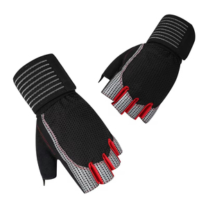 Wholesale Lightweight Breathable Weightlifting Fitness PU Leather Gym Workout Gloves - Product Image 2