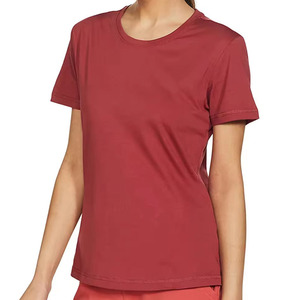 Camiseta de Moda para Mujer de Manga Corta, Cómoda y Casual, Lisa, Cuello Redondo, de Secado Rápido y Alta Demanda - Product Image 2