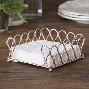 Porte-serviettes classique en métal forgé pour une présentation élégante à table, décoration de cuisine et organisation des serviettes de restaurant - Product Image 4