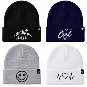 Nuevo Gorro de Cachemira Cálido de Moda Otoño Invierno Unisex de Color Sólido, Gorro Suave para el Frío, Estilo Dobby con Lentejuelas para Viajes al Aire Libre - Product Image 1