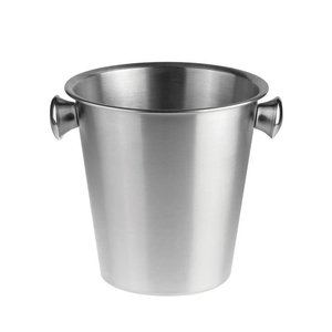 Stylish Look Stainless Steel Ice Bucket Round Modern Design Rust Resistant For Party Use Beverage Cooler Metal Wine Bucket - Product Image 3
