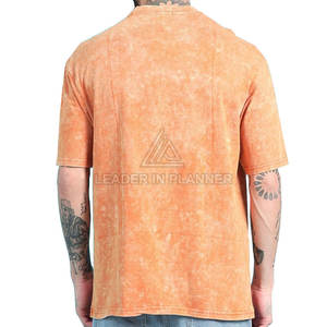 T-shirt homme 100% coton, effet délavé, col rond, coupe ample, haute qualité. - Product Image 3