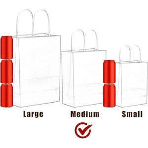 Sacs cadeaux violets de taille moyenne, 30 pièces en vrac, avec poignées, 11"x5"x8", pour usages multiples - Product Image 3