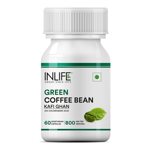 Extrait de grains de café vert 800 mg en capsules, 50% d'acide chlorogénique, 60 capsules végétariennes, flacon - Product Image 1