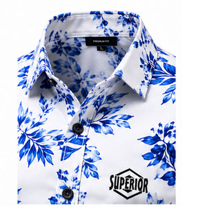 Chemise boutonnée de créateur pour homme de qualité supérieure avec imprimé graphique élégant et coupe classique confortable pour un usage quotidien - Product Image 3