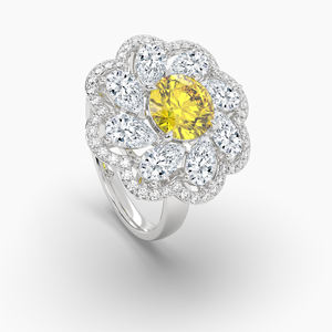 Anillo de Eternidad para Mujer con Moissanita Amarilla en Forma de Pera de 2.79 Ct, Oro de 10K, 14K, 18K, Chapado en Rodio, Engaste de Puntas, Venta al Por Mayor B2B - Product Image 3