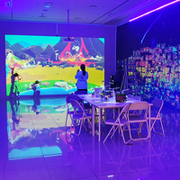 Dino Island : Café interactif pour enfants avec logiciel de dessin tactile, projection par capteur et écran LED personnalisable