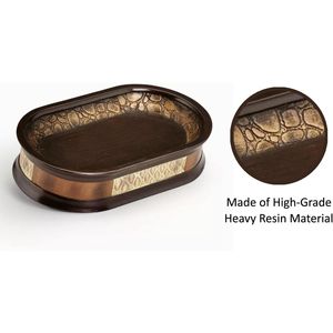 Set di Accessori per Bagno Moderno e Lussuoso in 4 Pezzi, Stile Zambia, Dispenser Sapone, Bicchiere, Portaspazzolino, Portasapone - Product Image 3