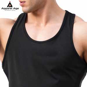 เสื้อกล้ามถักนิตติ้งผ้าฝ้ายผสมสแปนเด็กซ์สำหรับผู้ชาย น้ำหนัก 180 กรัม ระบายอากาศได้ดี แห้งเร็ว เหมาะสำหรับออกกำลังกาย เพาะกาย และฟิตเนส - Product Image 2