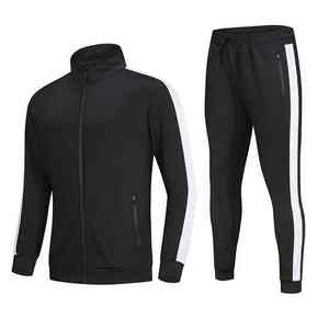 Conjunto Deportivo de Felpa de Algodón Premium, Corte Ajustado, Sudadera con Cuello y Pantalones Deportivos, Ropa Deportiva Urbana para Hombre - Product Image 2