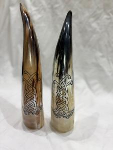 Cuerno para beber de estilo vikingo, pulido, impermeable, hecho a mano con materiales orgánicos indios, estilo animal, arte coleccionable, artesanía. - Product Image 6