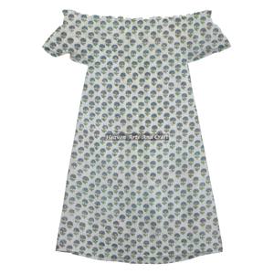 Vestido Elegante de Verano para Mujer Estilo Europeo-Americano, Nuevo Diseño Sexy con Hombros Descubiertos, Estampado y Costuras Naturales - Product Image 2