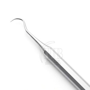 Curettes chirurgicales dentaires manuelles en acier inoxydable réutilisables avec poignée ergonomique, instruments de précision pour traitement buccal, parodontal - Product Image 6