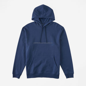Sweat à capuche pour homme de qualité supérieure 100% coton, brodé pour impression en relief, pull thermique lourd, streetwear d'hiver, uni teint - Product Image 3