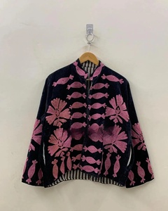 Bulk Order Handmade Suzani Velvet Jacket Embroidered Boho Ethnic <b>Coat</b> Custom Design Manufacturer - Product Image 1