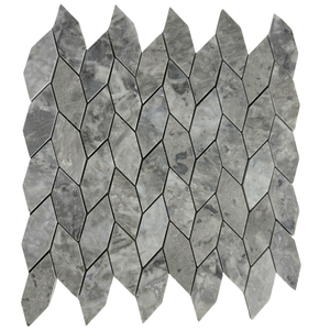 Mosaico de Piedra Gris Amarillo con Diseño de Flor de Arroz, Pulido, Moderno, para Pared Interior de Baño, Resistente al Agua, 8mm, 5 Años de Garantía - Product Image 2