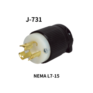 ปลั๊กล็อคไฟฟ้าคุณภาพสูง รุ่น J-731 NEMA L7-15P สำหรับติดตั้งระบบไฟฟ้าอาคาร - Product Image 1