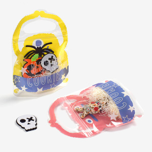 Sac <span class=keywords><strong>à</strong></span> fermeture éclair PET motif monstre mignon pour bonbons, biscuits, nougats, emballage cadeau auto-scellant avec poignée - Product Image 4