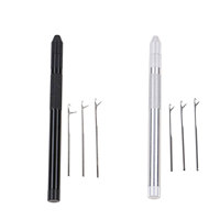 Pince à extensions capillaires légère et réutilisable 100 % acier inoxydable, aiguille à boucle, enfileur de perles, outil de qualité supérieure pour cheveux