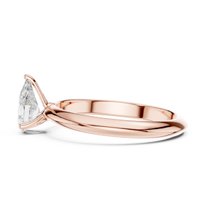 แหวนแต่งงานทรงหยดน้ำสุดคลาสสิกและทันสมัย ทองคำขาว 14K เพชรทรงลูกแพร์ 1 กะรัต ได้รับการรับรองจาก IGI เพชรเพาะเลี้ยงในห้องปฏิบัติการ แหวนหมั้น - Product Image 5