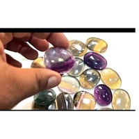 Cabocho de Fluorita Arcoíris de Cristal al por Mayor, Piedras Naturales Ovaladas, Minerales para Meditación, Feng Shui, Piedras Decorativas