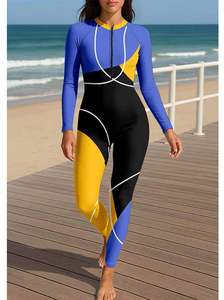 Traje de Baño de Protección Solar para Mujer, Traje de Buceo con Parches, UPF50+, Secado Rápido, Alta Elasticidad, Cierre Frontal, para Surf, Buceo, Snorkel, Verano - Product Image 6