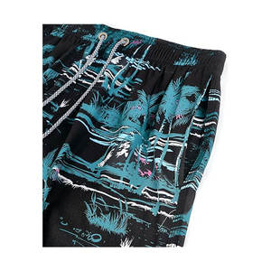 Shorts de plage personnalisés en polyester pour hommes, shorts de surf, maillot de bain, short de bain avec poche arrière, caleçons de bain - Product Image 3