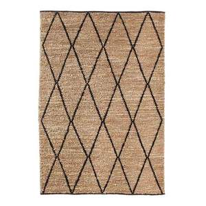 Handwoven Machine Made Cotton <b>Bath</b> Rug Beige Black Diamond Pattern Soft Absorbent Washable Non-Slip <b>Pet</b> Friendly Home Decor OEM - Product Image 3