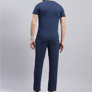 Ensemble T-shirt et pantalon décontracté pour homme en coton premium, taille mi-haute, infroissable, élastique, personnalisable, respirant, vente en gros ODM - Product Image 2