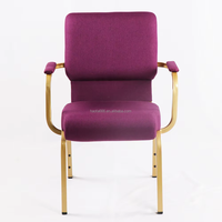 Chaises d'église empilables modernes avec accoudoirs et poignée, en métal et fer, pour hôtels et hôpitaux, mobilier commercial