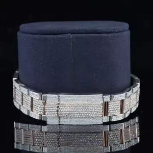 นาฬิกาฮิปฮอปคุณภาพสูงประดับเพชรโมอิสซาไนต์สำหรับผู้ชาย ดีไซน์หรูหราเต็มหน้าปัด พร้อมกลไกจักรกล มีจำหน่ายแล้ว - Product Image 6