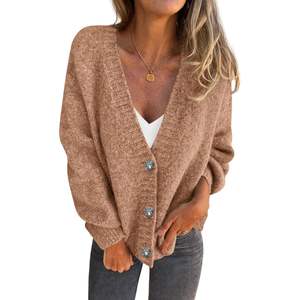 Prettypgcdn <b>Women's</b> Trendy Long Sleeve Button <b>Oversized</b> Chunky Knit <b>Cardigan</b> Sweater <b>for</b> Fall 2025 Outerwear - Product Image 4