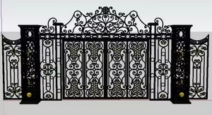 Custom Steel Home Front Gate Design Outdoor – Wrought Iron Compound Wall Gate for <b>Secure</b>, Modern and Elegant Entry Solutions - Product Image 6