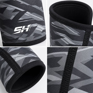 Genouillères de sport unisexes en néoprène à sublimation, épaisses, à compression, pour la musculation et les haltères - Product Image 3