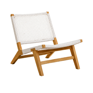 Sillas de Restaurante Modernas y Elegantes Hechas de Madera de Teca Sólida Combinada con Cordón Resistente, Aptas para Uso en Interiores y Exteriores - Product Image 3