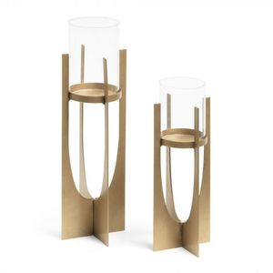 Wholesale Cylindrical Metal Glass Jar Candle Holders <b>Lanterns</b> & Candle Jars <b>Hurricanes</b> For Home indoor Tabletop Decor Use - Product Image 6