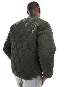 <b>Mens</b> Casual <b>Baseball</b> Collar Bomber <b>Jacket</b> Lightweight Zip Front Coat With Soft Lining Ribbed Trim And Comfortable Design - Product Image 5