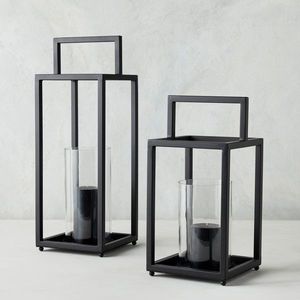 Porte-bougie carré en argent, support à bougie moderne en métal et verre pour une décoration élégante de la maison, éclairage de table, support de luxe pour la maison - Product Image 3