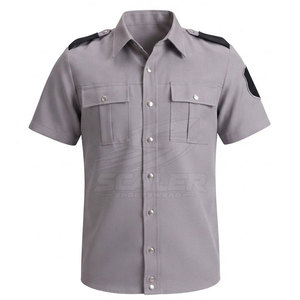 Vêtements de travail de sécurité personnalisés avec poches cargo, 100% polyester, fermeture à boutons, poignets ajustables, unisexe, utilisation en extérieur - Product Image 3