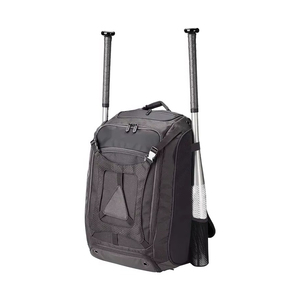Mochila Deportiva Negra para Béisbol con Doble Soporte para Bates, Compartimento Frontal para Casco, Almacenamiento de Alta Calidad y Personalizable - Product Image 2