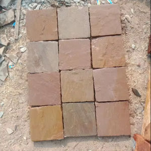 Cubos de Piedra Arenisca Roja Kandla, Bloques de Piedra Natural Duraderos para Pisos Exteriores, Patios, Caminos de Jardín, Parques y Paisajismo - Product Image 1