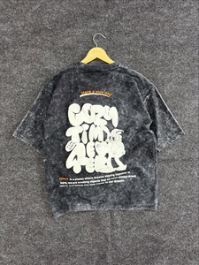 Custom Acid Wash Acid Washed <b>Vintage</b> <b>T</b> <b>Shirts</b> Heavyweight 240gsm 100% Cotton Screen Printing Oversized Unisex Streetwear <b>T</b>-<b>Shirt</b> - Product Image 5
