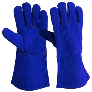 Guantes de Soldadura MIG de Piel de Vacuno Roja Personalizados de Primera Calidad, Resistentes al Calor, Guantes de Seguridad de Cuero de Protección - Product Image 2
