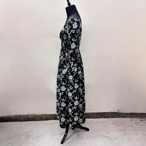 Vestido Casual Midi para Mujer, Tejido 100% Algodón, Liso, Manga Corta, Cintura Imperio, Estilo Babydoll, Oversize, Cuello Redondo, Ajuste Holgado, Funcional - Product Image 5