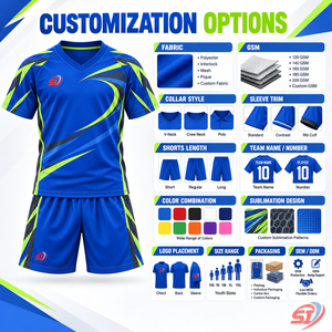 Conjunto de Camiseta y Pantalones Cortos de Fútbol Personalizados para Niños, Modelo Prism Orbit Performance, Transpirable, de Secado Rápido, Cuello en V, 100% Poliéster, Ropa Deportiva para Clubes - Product Image 5