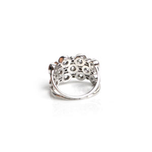 Anillo de Compromiso de Lujo con Moissanita de Corte Redondo, Plata de Ley Chapada en Oro Blanco, Anillo de Boda, Alternativa al Diamante, Anillos con Piedras Preciosas - Product Image 3