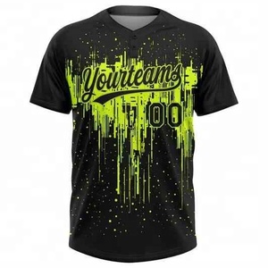 เครื่องแบบซอฟต์บอลและเบสบอลของผู้ชายเสื้อซอฟต์บอลระบายอากาศได้ดีออกแบบได้ตามต้องการชุดกีฬาราคาถูก - Product Image 1