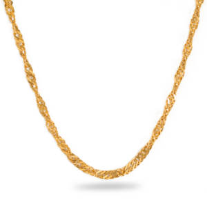 Cadena Franco de Oro Amarillo de 18K con Corte de Diamante, Joyería Unisex para Regalo, Boda o Uso Diario - Product Image 3
