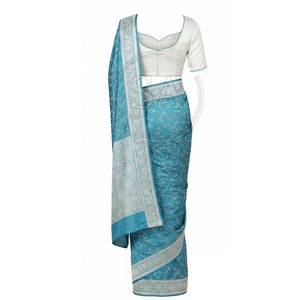 Sari moderne pour femme, robe indienne drapée, broderie décorative, tenue ethnique, tenue de cérémonie de mariage, tenue de fête - Product Image 4